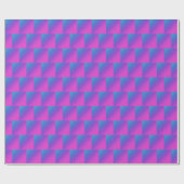 Retro Cooles Blau, Lila und rosafarbener Farbplatz Geschenkpapier (Flach)