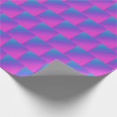 Retro Cooles Blau, Lila und rosafarbener Farbplatz Geschenkpapier (Ecke)