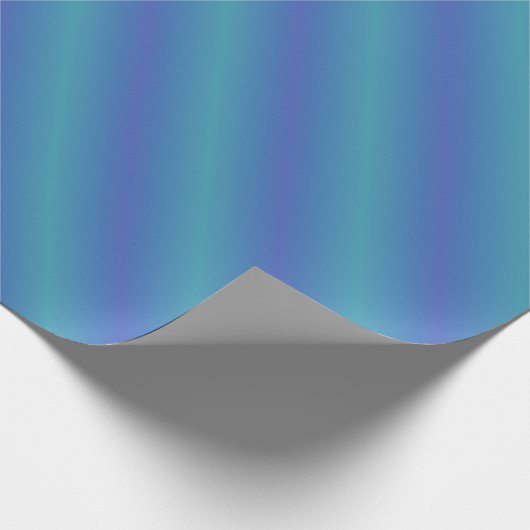 Retro Cooles blaues und grünes Streifenpapier Geschenkpapier (Ecke)