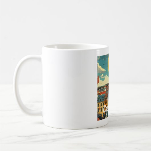 Retro Copenhagen Skyline Kaffeetasse (Links)