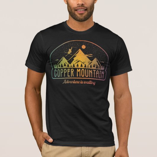 Retro Copper Mountain Ski Adventure ist Gewartet T-Shirt (Vorderseite)
