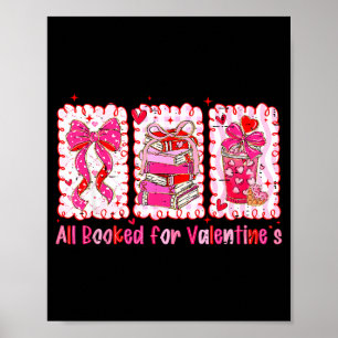 Retro Coquette Bogen Alles Gebucht Für Valentinsta Poster
