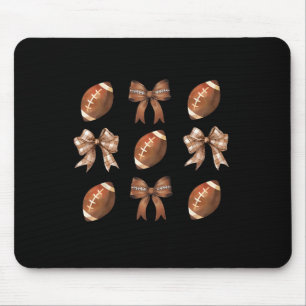 Retro Coquette Bow American Football Erntedank Mousepad