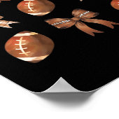 Retro Coquette Bow American Football Erntedank Poster (Ecke)
