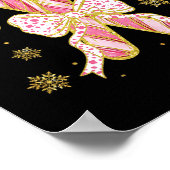 Retro Coquette Bow Candy Cane Weihnachtssaison Wom Poster (Ecke)