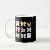 Retro Coquette Bow Dental Hygienist Teeth Dentist  Kaffeetasse (Links)