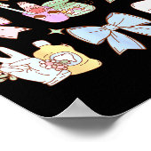 Retro Coquette Bow Dental Hygienist Teeth Dentist Poster (Ecke)