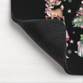 Retro Coquette Bow Pink Weihnachtsbaum Snowman Xma Mousepad (Ecke)