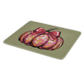 Retro Coquette Bow Pumpkin Fall Vibes Saison Schneidebrett (Ecke)