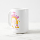 Retro-Coquette-Farbbandstift-Mathematiklehrer Kaffeetasse (Vorderseite Links)