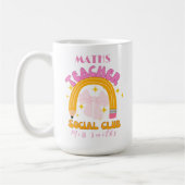 Retro-Coquette-Farbbandstift-Mathematiklehrer Kaffeetasse (Links)