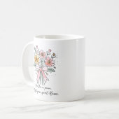 Retro Coquette Floral mit Angebot Kaffeetasse (Vorderseite Links)