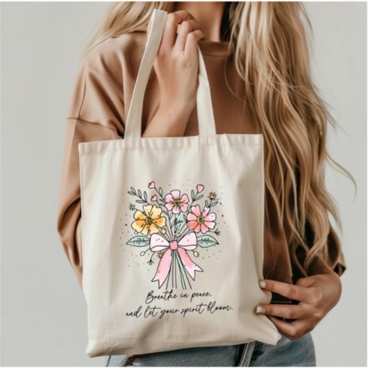 Retro Coquette Floral mit Angebot Tragetasche