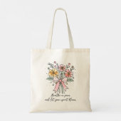 Retro Coquette Floral mit Angebot Tragetasche (Rückseite)