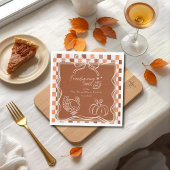Retro Coquette Friendsgiving dinner Thanksgiving Serviette