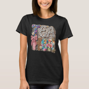 Retro Coquette Lehrerin - Floral Leopard T-Shirt