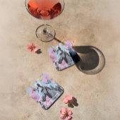 Retro Coquette Pink und Blue Unicorn Collage Getränkeuntersetzer