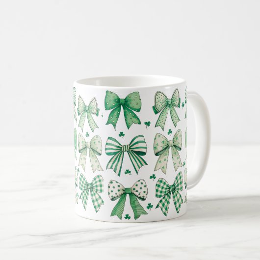 Retro Coquette St Patrick's Day - C004 Kaffeetasse (VorderseiteRechts)