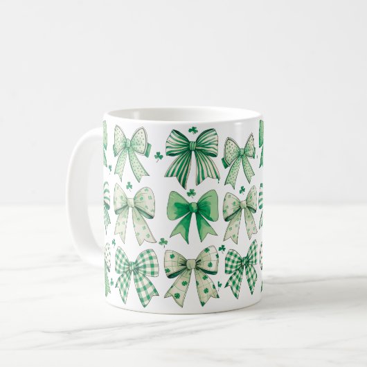 Retro Coquette St Patrick's Day - C004 Kaffeetasse (Vorderseite Links)