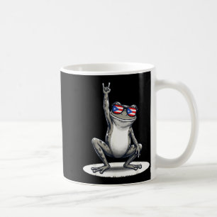 Retro Coqui-Frosch Rockmusik Puerto Rico-Flagge Ta Kaffeetasse