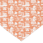 Retro Coral oder ein beliebiges Farbfernsehmuster Tischdecke (Schrägansicht)