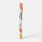 Retro Coral Pattern iPhone 16 Hülle (Rechte Seite)