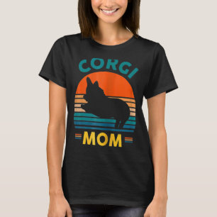 Retro Corgi Mama Dog Mutter Besitzer Vintager Grap T-Shirt