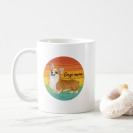 Retro Corgi Mama Hund Kaffeetasse
