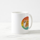 Retro Corgi Mama Hund Kaffeetasse (VorderseiteRechts)