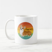 Retro Corgi Mama Hund Kaffeetasse (Links)