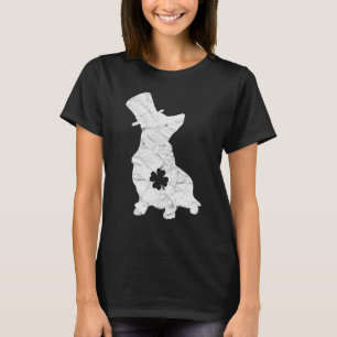 Retro-Corgi-Mütze Irisches Kleeblatt Hund St. Patr T-Shirt