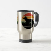 Retro Corgi Sunset Reisebecher (VorderseiteRechts)