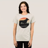Retro Corgi Sunset Tri-Blend Shirt (Vorderseite voll)
