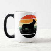 Retro Corgi Sunset Verwandlungstasse (Links)