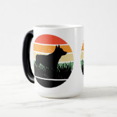Retro Corgi Sunset Verwandlungstasse (Vorderseite Links)