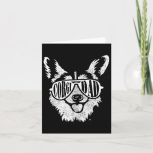 Retro Corgi Vater Gift Dog Owner Pet Welsh Corgi F Karte