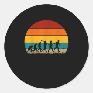Retro Cornhole Evolution Funny Cornhole Runder Aufkleber