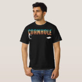 Retro Cornhole Funny Party Game T-Shirt (Vorne ganz)