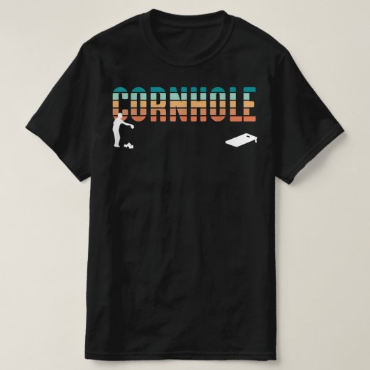 Retro Cornhole Funny Party Game T-Shirt (Design vorne)