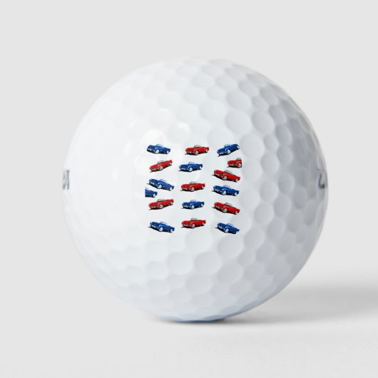 Retro Corvette Toss Golfball (Vorderseite)
