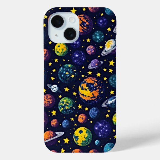 Retro Cosmic Bliss - Himmelsharmonie Case-Mate iPhone Hülle (Rückseite)