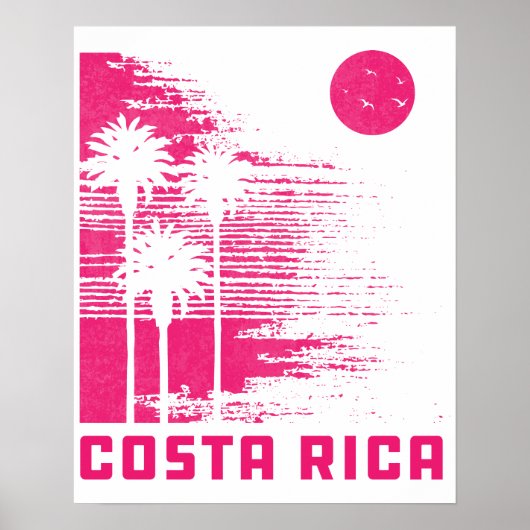 Retro Costa Rica Beach Surfwelle Vintag Poster (Vorne)