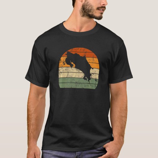 Retro Costa Rica Costa Rica Karte Sunset Independe T-Shirt (Vorderseite)