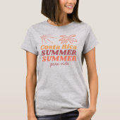 Retro Costa Rica Summer Souvenir T-Shirt (Vorderseite)