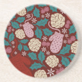 Retro Cosy Christmas Charm Pattern Getränkeuntersetzer (Vorne)