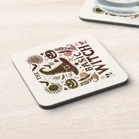 Retro Cotattcore Kürbislaterne Halloween Thema Getränkeuntersetzer (Linke Seite)