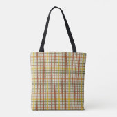 Retro-Cotattecore-Kariertes Muster Personalisiert Tasche (Rückseite)