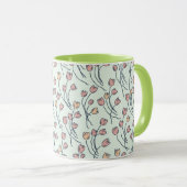 Retro Cottage Sketchy Tulips | Cottage Sage Tasse (VorderseiteRechts)