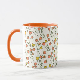 Retro Cottage Sketchy Tulips | Frische Wiese Tasse