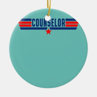 Retro Counselor Funny School Counselor Life Keramik Ornament